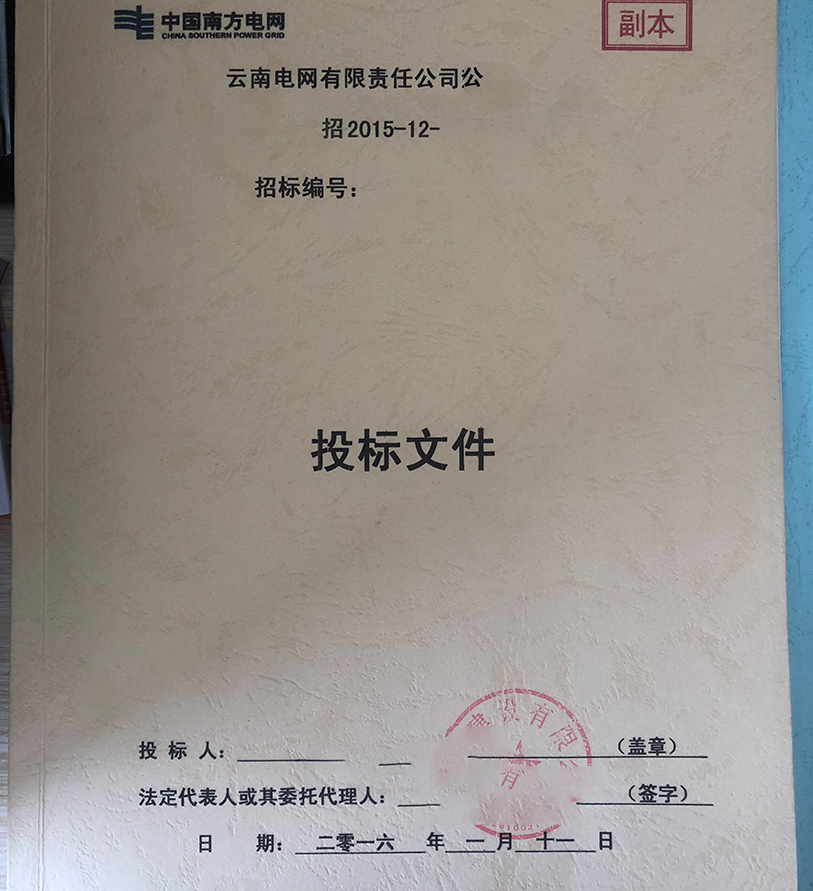 投标书范本案例